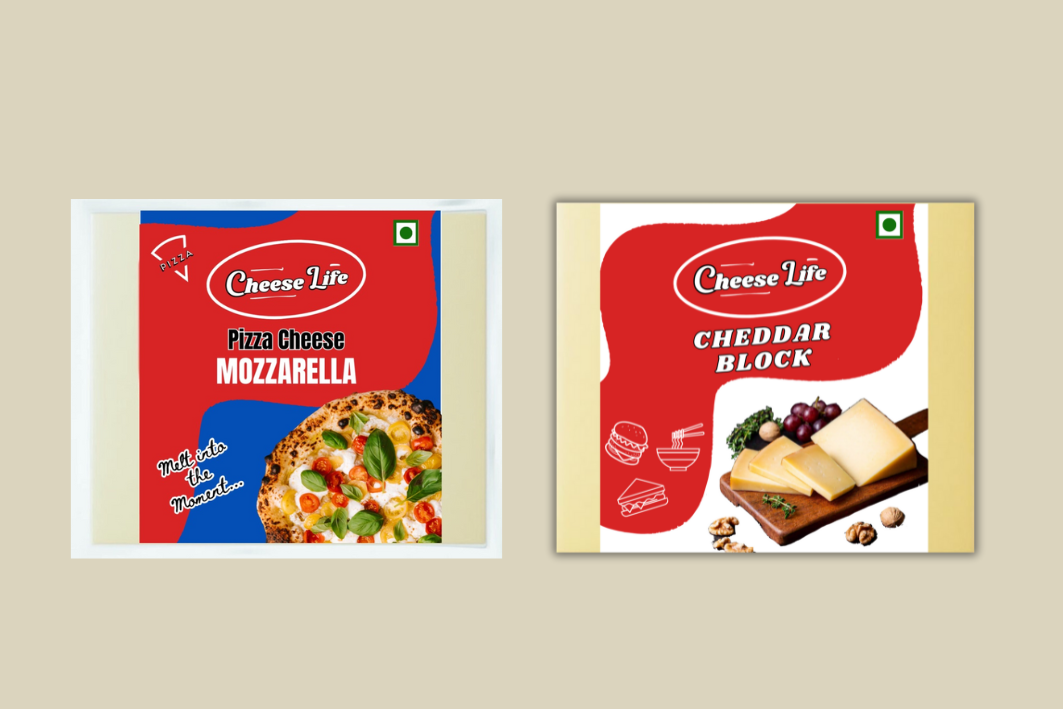Mozzarella & Cheddar COMBO - 200 gm Each