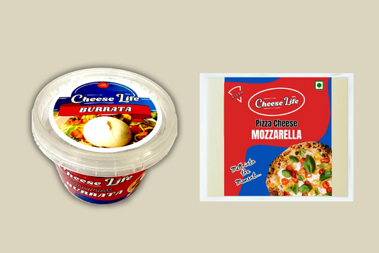 Mozzarella Cheese & Burrata COMBO - 200 gm Each