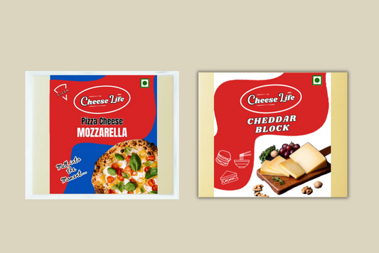 Mozzarella & Cheddar COMBO - 200 gm Each
